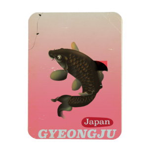 Reisposter in de  stijl Gyeongju Korea Magneet