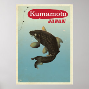 Reisposter in de  stijl Kumamoto Japan Poster