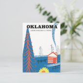 Reisposter in de stijl Oklahoma. Briefkaart (Staand voorkant)