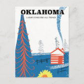 Reisposter in de stijl Oklahoma. Briefkaart (Voorkant)