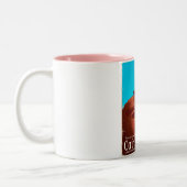 Reisposter in de  stijl van Caïro Egypt Tweekleurige Koffiemok (Links)