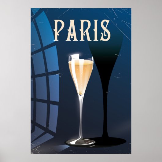 Reisposter in de  stijl van de drink van Parijs Poster (Voorkant)