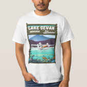 Reisposter in de stijl van het Sevan Armenia-meer T-shirt (Voorkant)