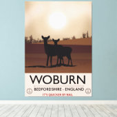 Reisposter in de stijl Woburn - Bedfordshire Canvas Afdruk (Insitu (Houten vloer))