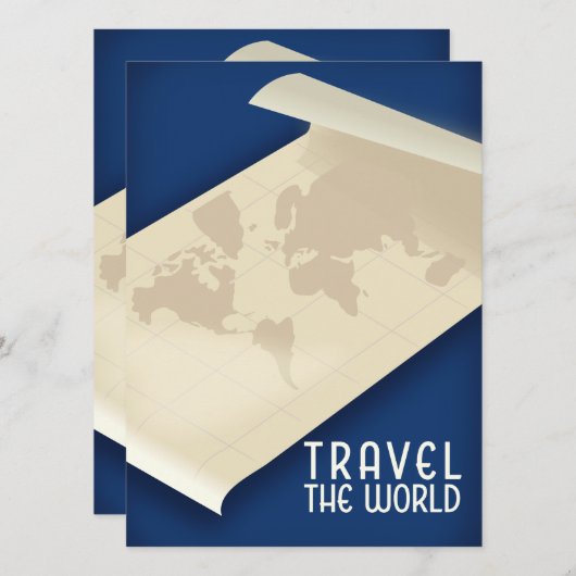Reisposter in de  wereldstijl (Voorkant / Achterkant)