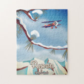 Reisposter in de wereldstijl legpuzzel (Verticaal)