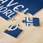 Reisposter in de  wereldstijl legpuzzel (Zijkant)