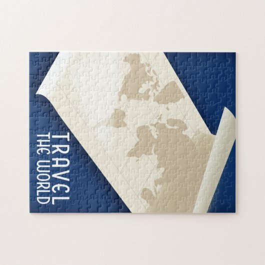 Reisposter in de  wereldstijl legpuzzel (Horizontaal)