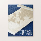 Reisposter in de  wereldstijl legpuzzel (Verticaal)