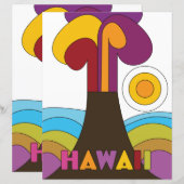 Reisposter in Hawaii  1960-stijl (Voorkant / Achterkant)