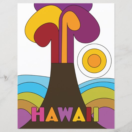 Reisposter in Hawaii  1960-stijl (Voorkant)