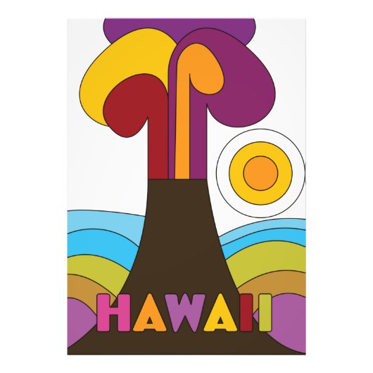Reisposter in Hawaii  1960-stijl Foto Afdruk (Voorkant)