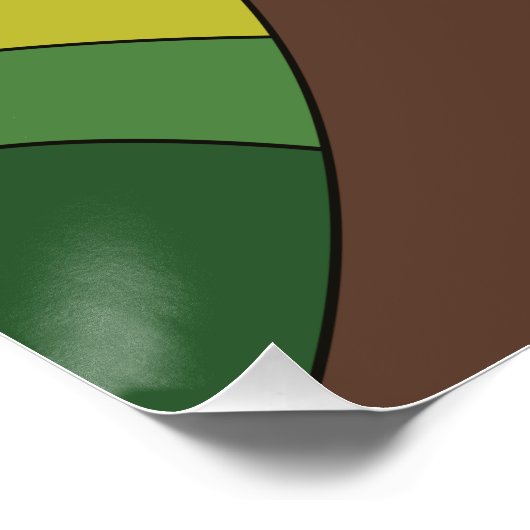 Reisposter in Hawaii  1960-stijl Perfect Poster (Hoek)