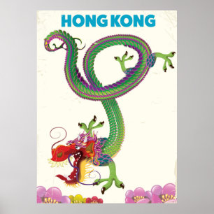 Reisposter in Hong Kong stijl Poster