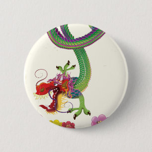 Reisposter in Hong Kong  stijl Ronde Button 5,7 Cm