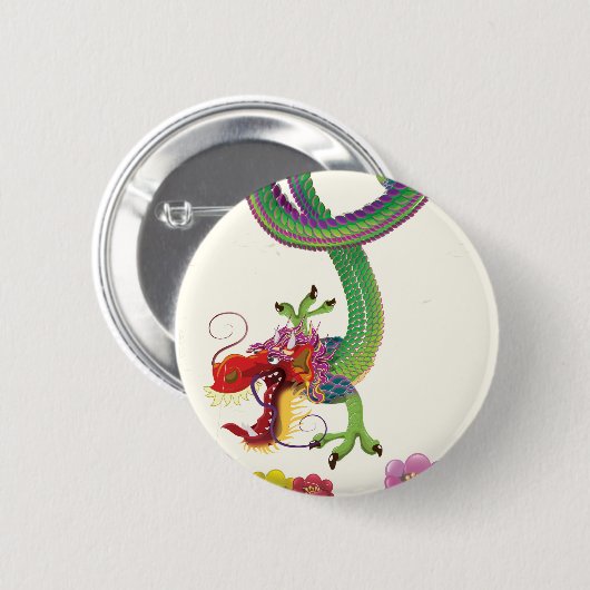 Reisposter in Hong Kong  stijl Ronde Button 5,7 Cm (Voorkant /achterkant)