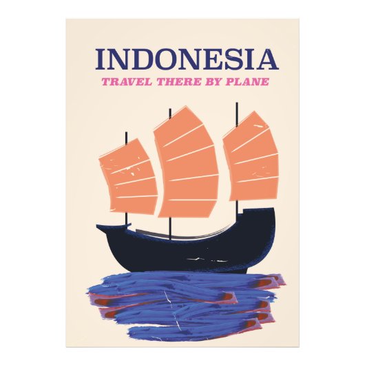 Reisposter in Indonesische stijl Foto Afdruk (Voorkant)