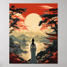  reisposter in japanse stijl