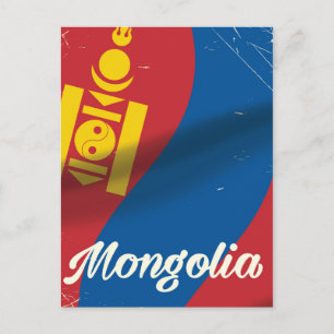 Reisposter in Mongolië  stijl Briefkaart