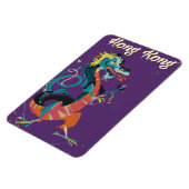 Reisposter in vintage stijl van Hong Kong Draak Magneet (Linkerzijde)
