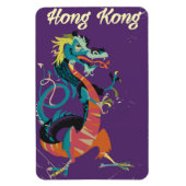 Reisposter in vintage stijl van Hong Kong Draak Magneet (Verticaal)