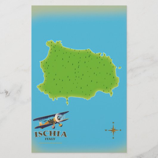 Reisposter Ischia Italië Briefpapier (Voorkant)