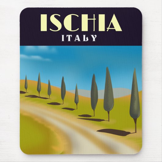 Reisposter Ischia Italië Muismat (Voorkant)