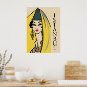 Reisposter Istanbul, Turkije Poster (Keuken)