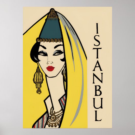 Reisposter Istanbul, Turkije Poster (Voorkant)
