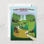 Reisposter Ivano-Frankivsk Oblast Ukraine Briefkaart (Voorkant / Achterkant)