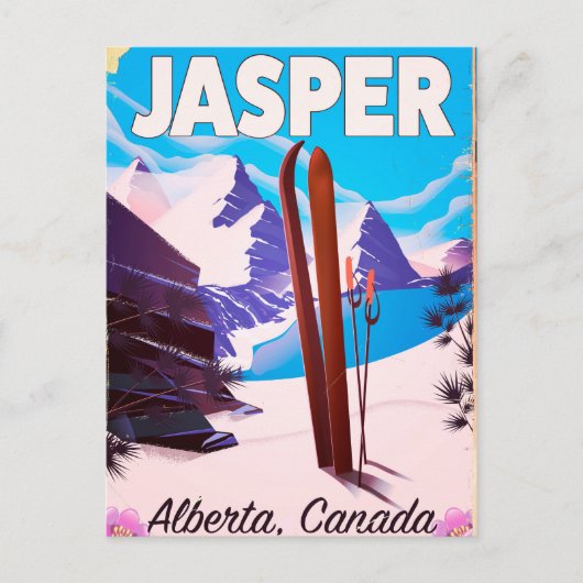 Reisposter Jasper Alberta Canada Briefkaart (Voorkant)