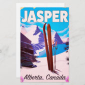 Reisposter Jasper Alberta Canada Briefpapier (Voorkant / Achterkant)