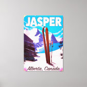 Reisposter Jasper Alberta Canada Canvas Afdruk (Voorkant)