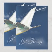 Reisposter Jet Away. (Voorkant / Achterkant)