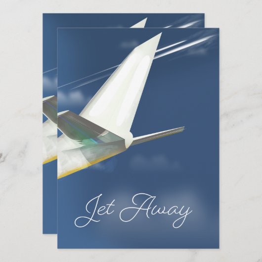 Reisposter Jet Away. (Voorkant / Achterkant)
