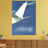 Reisposter Jet Away. Canvas Afdruk (Insitu (Woonkamer))