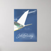 Reisposter Jet Away. Canvas Afdruk (Voorkant)