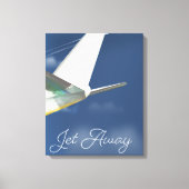 Reisposter Jet Away. Canvas Afdruk (Voorkant)
