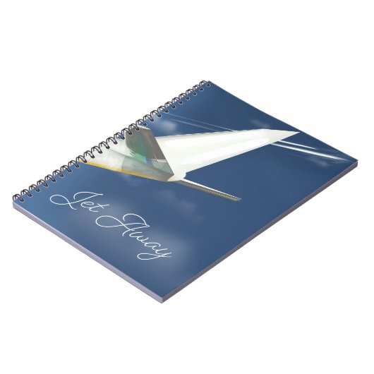 Reisposter 'Jet Away'. Notitieboek (Linkerzijde)
