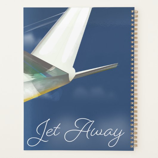 Reisposter Jet Away. Planner (Achterkant)