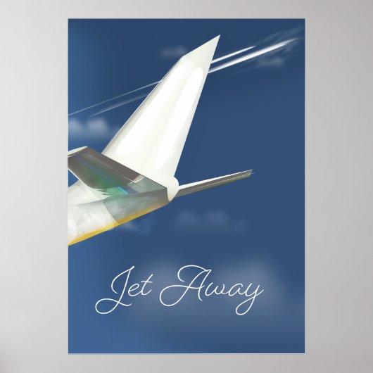 Reisposter Jet Away. Poster (Voorkant)