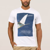Reisposter Jet Away. T-shirt (Voorkant)