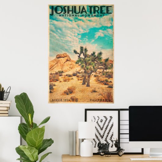 reisposter Joshua Tree Poster (Thuiskantoor)