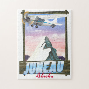 Reisposter Juneau Alaska Legpuzzel