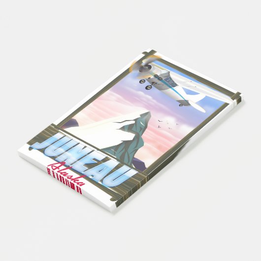 Reisposter Juneau Alaska Post-it® Notes (Schuin)