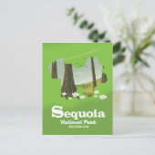 Reisposter kaart Sequoia National Park (Staand voorkant)