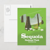 Reisposter kaart Sequoia National Park (Voorkant / Achterkant)