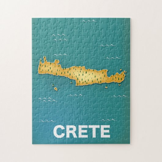 Reisposter kaart van Kreta Legpuzzel (Verticaal)