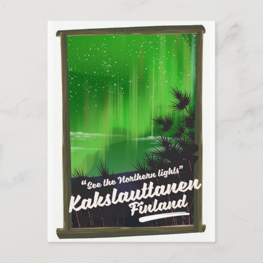 Reisposter Kakslauttanen finland Briefkaart (Voorkant)