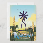 Reisposter Kansas "de Wheat state". (Voorkant)